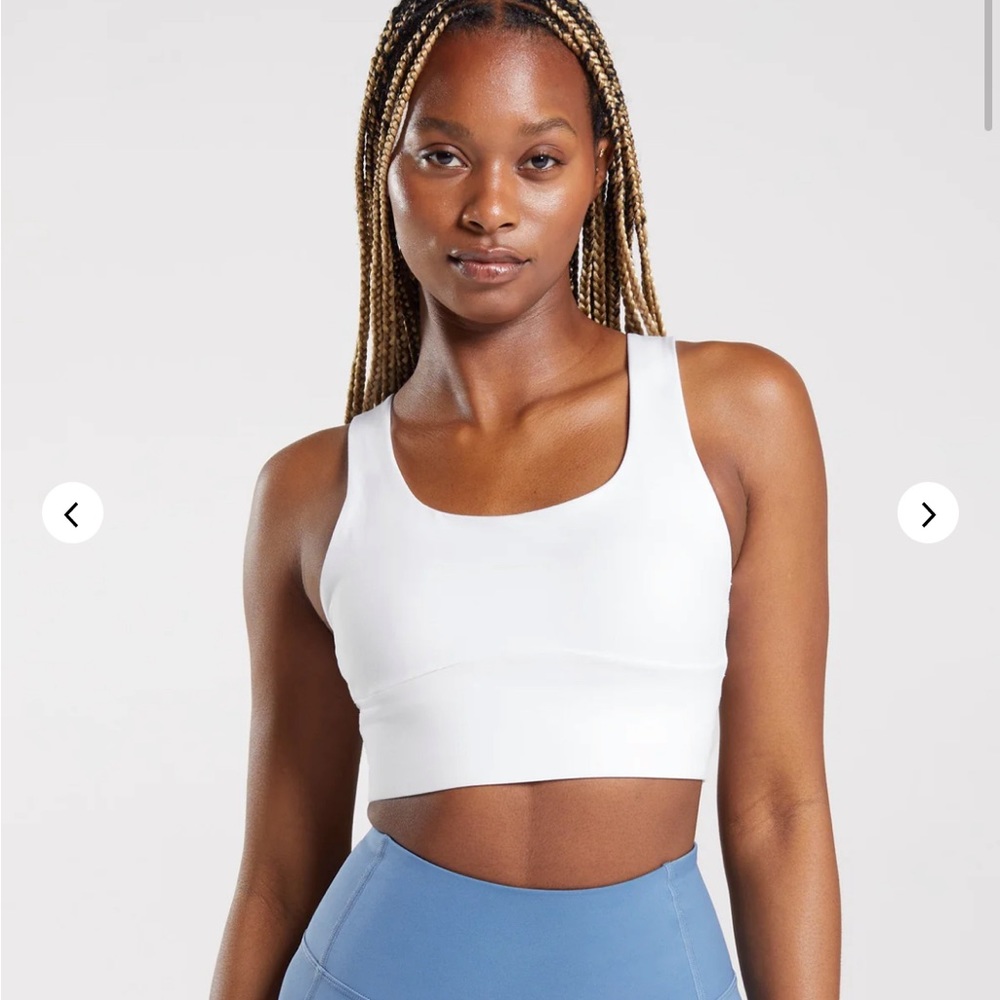Gymshark Longline Sports Bra - White
